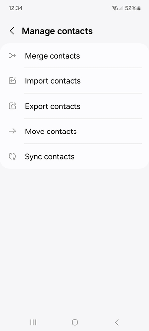Select Import  contacts