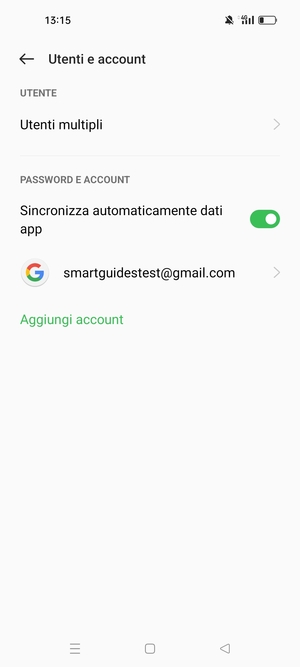 Seleziona il tuo account Google