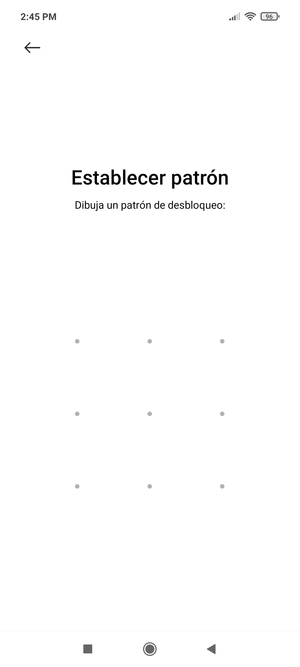 Dibuje un patrón de desbloqueo