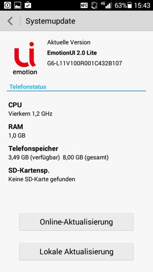 Wählen Sie Online-Aktualisierung