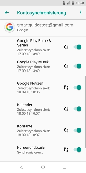 Ihre Daten werden synchronisiert