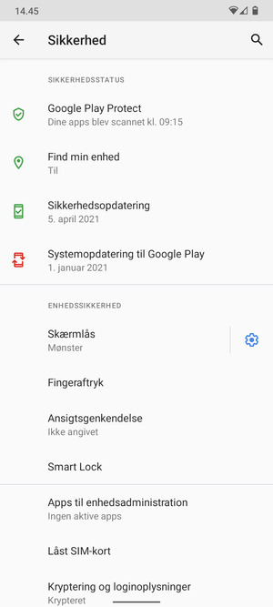Vælg Låst SIM-kort