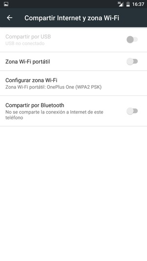Seleccione Configurar zona Wi-Fi