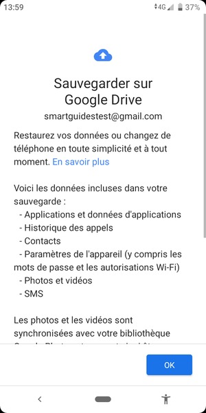 Sélectionnez OK
