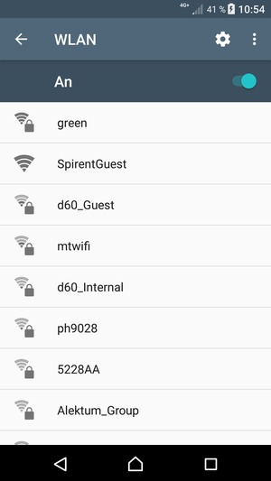 Wählen Sie das Wireless-Netzwerk, zu dem Sie eine Verbindung herstellen möchten