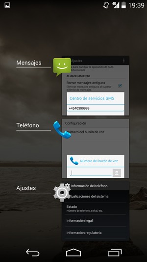 Deslice las aplicaciones a la derecha para cerrarlas