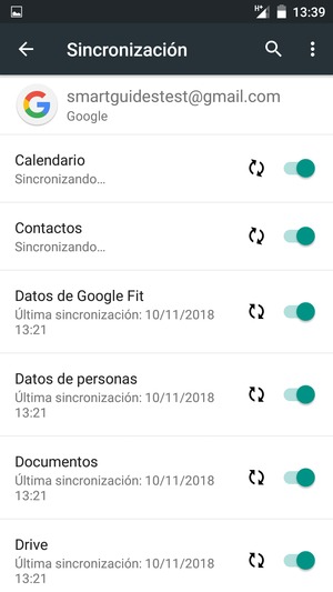 Su información será sincronizada