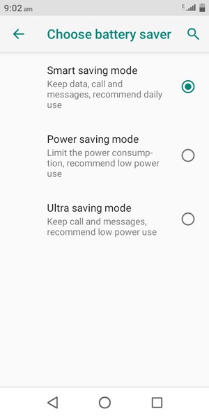 Select your preferred option