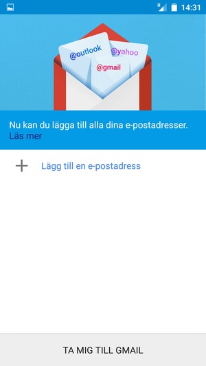 Välj Lägg till en e-postadress