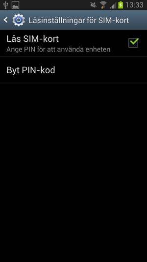 Välj Byt PIN-kod