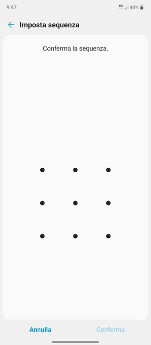 Disegna nuovamente la sequenza di sblocco