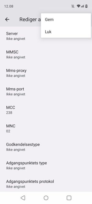 Vælg Gem