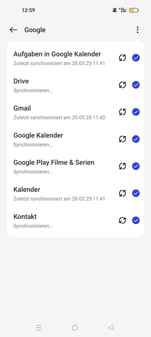 Ihre Daten werden synchronisiert