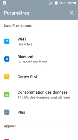 Sélectionnez Wi-Fi
