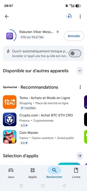 Veuillez attendre la fin de la procédure d'installation