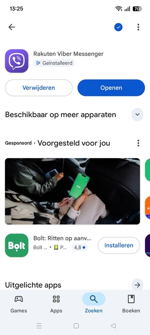 Selecteer Openen