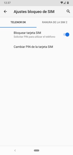 Seleccione Public y Cambiar PIN de la tarjeta SIM