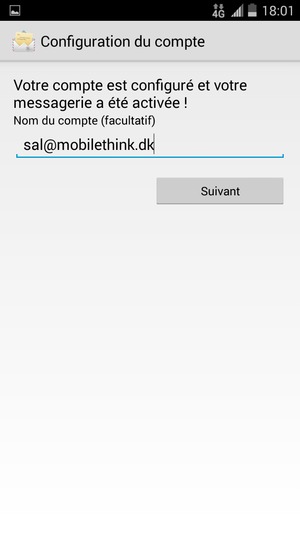 Donnez un nom à votre compte et sélectionnez Suivant