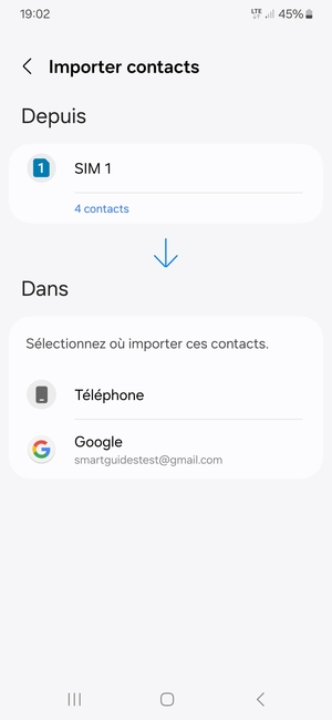 Sélectionnez  Google