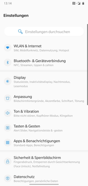 Wählen Sie WLAN & Internet