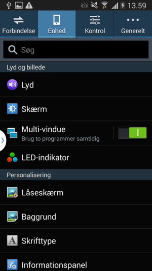 Vælg Låseskærm