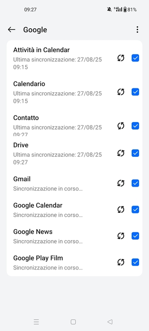 Le tue informazioni verranno sincronizzate