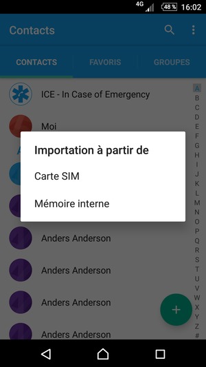 Sélectionnez Carte SIM