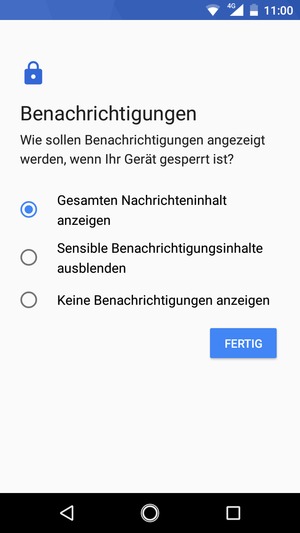 Wählen Sie die gewünschte Option und wählen Sie FERTIG