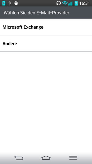 Wählen Sie Andere