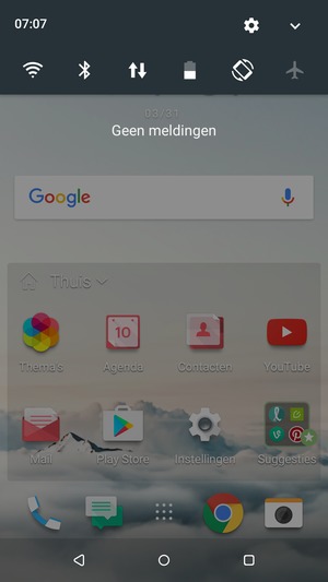 Schuif naar beneden in het bovenste menu opnieuw