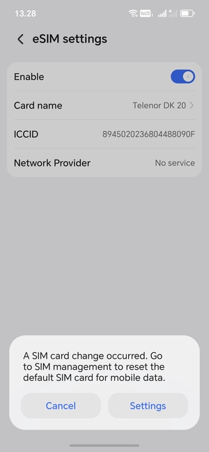 Select  Settings