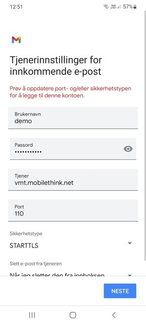 Velg Sikkerhetstype