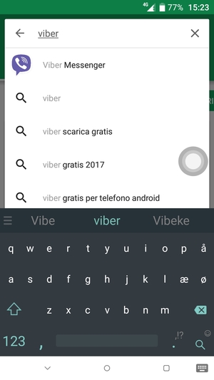 Inserisci il nome dell'app e seleziona Cerca