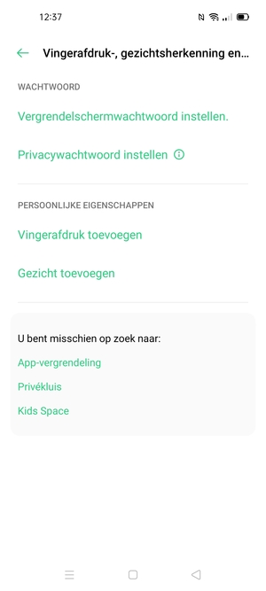 Selecteer Vergrendelschermwachtwoord instellen