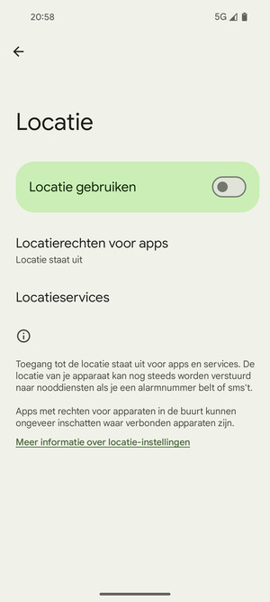 Schakel Locatie gebruiken uit
