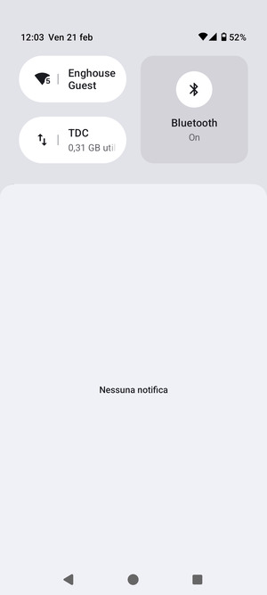 Scorri nuovamente verso il basso il menu in alto