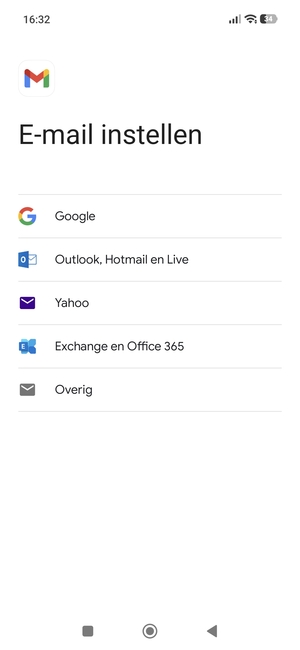 Selecteer Outlook, Hotmail en Live