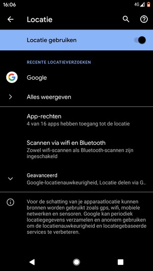 Schakel Locatie gebruiken uit