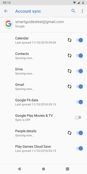 Your information will be synchronised