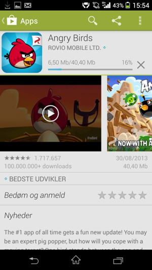 Afvent at installeringen er afsluttet