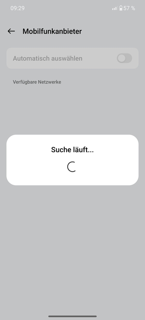 Warten Sie, bis die Suche abgeschlossen ist