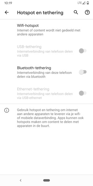 Selecteer Wifi-hotspot