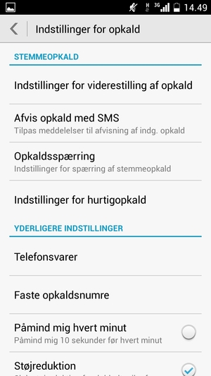 Vælg Telefonsvarer