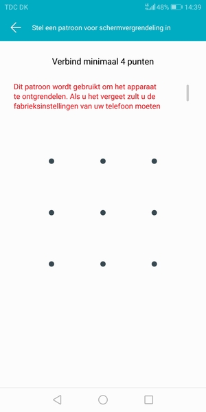 Teken een ontgrendelingspatroon