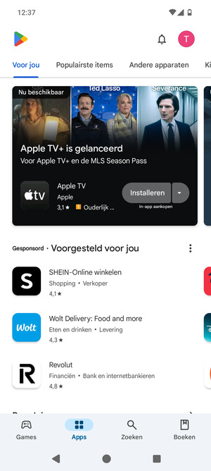 Selecteer Zoeken