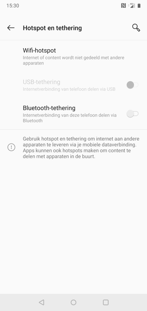 Selecteer Wifi-hotspot