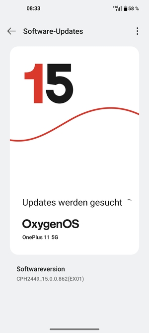 Warten Sie, bis die Suche abgeschlossen ist