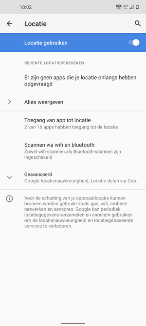 Schakel Locatie gebruiken uit
