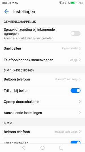 Scroll naar en selecteer Aanvullende instellingen