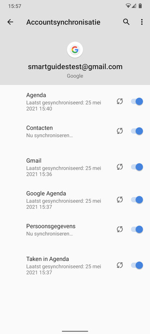 Uw gegevens worden gesynchroniseerd